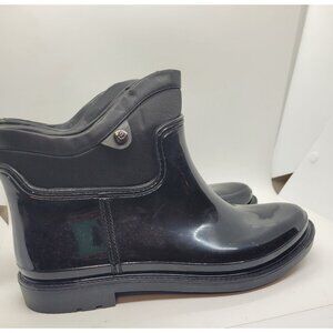 Easy Spirit Martha Stewart Womens Black Ankle Rain Boots 10M Snow garden comfort